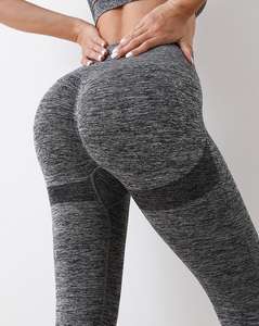 High Waisted <b>Seamless</b> Yoga <b>Leggings</b> Breathable Full Length Tummy Control Peach Butt Fitness Yoga Pants for <b>Women</b> - Product Image 5
