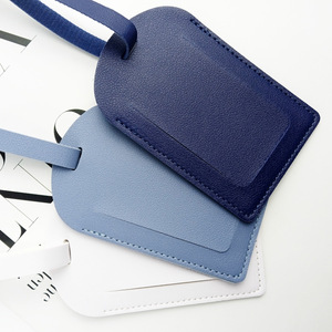 Zonyin Thickened PU Leather Luggage Tag Luxury <b>Suitcase</b> Boarding Pass Tag Portable Travel Identity Label Bag Hanging Charm - Product Image 5