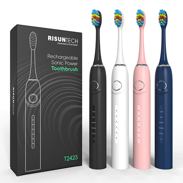 New Sonic Smart Adult Toothbrushes High Quality Wireless Electric Toothbrushes IPX7 Waterproof 5 Modes 2min Auto-Timer