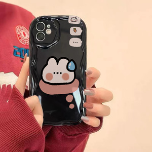 Bon marché Prix Lapin Impression Vague Bord <span class=keywords><strong>Silicone</strong></span> TPU Housse de Téléphone Portable pour <span class=keywords><strong>Iphone</strong></span> 8 X Xr Xs <span class=keywords><strong>11</strong></span> 12 13 14 15 16 17 Pro Max - Product Image 4