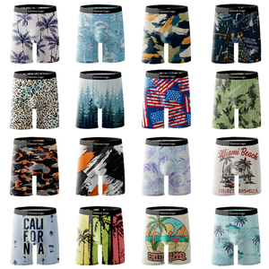 กางเกงบ็อกเซอร์ชายพิมพ์ลายดอกไม้พร้อมโลโก้สั่งทำพิเศษ เนื้อผ้าระบายอากาศได้ดี นุ่ม สบาย และระบายอากาศได้ดี - Product Image 2