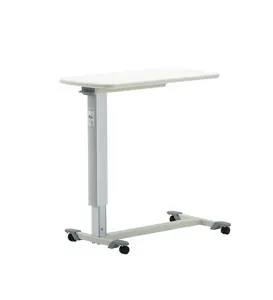 Portable Hospital Overbed Table For Dining Height Adjustable Medical Cardiac Table