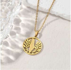 Ожерелье женское с кулоном из нержавеющей стали - Product Image 2