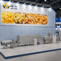 Ligne de production entièrement automatique de snacks soufflés, extrudeuse de snacks en boules soufflées, ligne d'extrusion de snacks soufflés au maïs