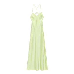 ZATRHMBM autunno 2025 nuova moda <span class=keywords><strong>abito</strong></span> decorativo in raso con cinturino incrociato retrò Casual senza maniche elegante <span class=keywords><strong>abito</strong></span> femminile - Product Image 2