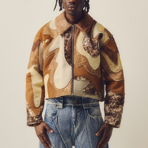 Ysjy Fabrikant Aangepaste Kleur Blok Bovenkleding Jacquard Rits Tapijtjassen Voor Mannen - Product Image 1