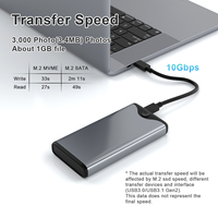Aluminio 6 en 1 USB3.1 10Gbps CFexpress Tipo A + B SD TF Adaptador de lector de tarjetas PD Externo Tipo-C M.2 2240 2260 2280 SSD Caja