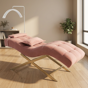Table de massage pliable en acier inoxydable de qualité supérieure pour salon de beauté, lit incurvé pour extensions de cils, idéal pour hôtels et salles de sport - Product Image 1