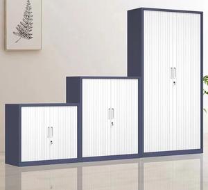 אפור צבע שחור מתכת טבור דלת הזזה ארון 4 מדפים פלדה הגשת ארון - Product Image 4