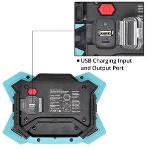Baru 20W Portabel Super Terang 2000 Lumen Senter Obor USB Bank Daya Darurat COB Lampu Kerja Led Isi Ulang