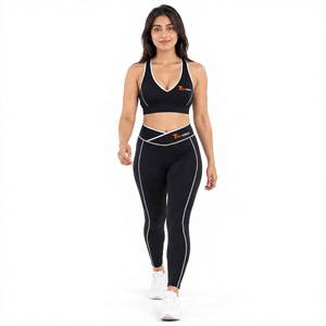 Ensemble de yoga, vêtements de sport, tenue d'entraînement deux pièces, soutien-gorge de sport, leggings, fitness, gym, entraînement, vêtements personnalisés OEM, étiquette privée - Product Image 1
