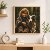 Kit de Peinture Diamant Personnalisé DIY 5D avec Perles Rondes en Acrylique – Portrait d'Animal de Compagnie Personnalisé – Cadeau pour Décoration Intérieure