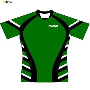 Camiseta de Rugby Sublimada al por Mayor Verde y Amarilla - Product Image 3