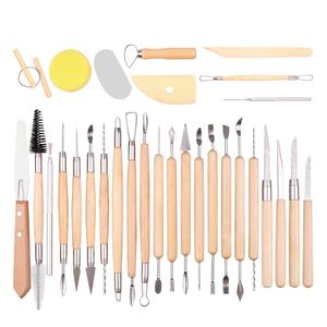 Ensemble d'outils de sculpture en argile pour la poterie, 35 pièces, professionnel - Product Image 1