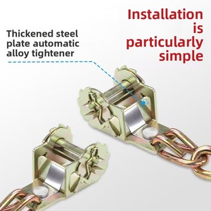 Vente directe d'usine de nouvelles chaînes de traction pour neige. Conception universelle. Matériaux en acier de haute qualité. Chaînes antidérapantes. - Product Image 3