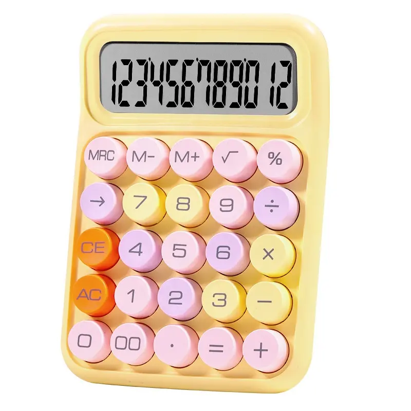 Kalkulator elektronik portabel, kalkulator Digital warna permen, kalkulator tingkat Multi fungsi, kalkulator dasar kecil