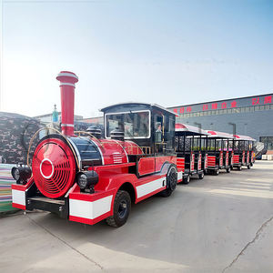 Recién llegado, <span class=keywords><strong>tren</strong></span> turístico eléctrico, tranvía FEC de 16 plazas, parque infantil, tema navideño, música, efecto de humo para uso escolar en parques - Product Image 6