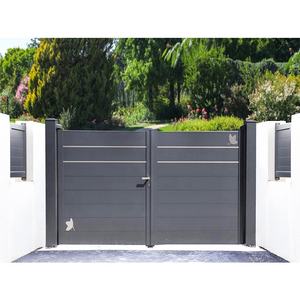 Porte <span class=keywords><strong>de</strong></span> sécurité électronique à double entrée en aluminium personnalisée pour jardin extérieur - Product Image 4