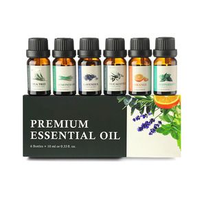 Aceite Esencial Puro de Árbol de Té para Aromaterapia, 6*10ml, Aroma Floral, para Piel Mixta, Hogar, Dormitorio, Coche, Humidificador, Soluble en Agua - Product Image 1