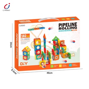 Juego de pista de canicas DIY Chengji, montaje educativo, bloques de construcción rodantes de tuberías, construcción de canicas, juguete de plástico - Product Image 6
