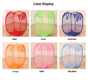 Bán buôn hộ gia đình có thể gập lại lưới giặt Túi xách tay gấp công suất lớn bẩn giỏ giặt - Product Image 6