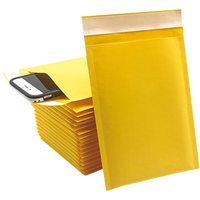 Enveloppes en papier kraft à bulles jaunes, résistantes aux déchirures, taille personnalisée disponible, sacs d'expédition protecteurs pour livraison express