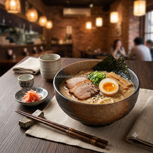 Vajilla de Porcelana para Restaurantes Japoneses y Coreanos, Estilo Zen Asiático, Libre de Plomo, Tazón para <span class=keywords><strong>Ramen</strong></span>, Udon, para Horeca - Product Image 4