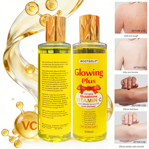 Olio Super Illuminante per Viso e Corpo con Vitamina <span class=keywords><strong>C</strong></span> e Glutatione, Idratante e Schiarente per la Pelle, Effetto Radioso in 7 Giorni - Product Image 1