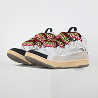 Chaussures de sport en cuir de luxe, baskets de haute qualité, semelles épaisses, lacets larges, tendance mode, doublure en mesh, été, automne, hiver