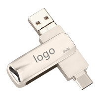 Unidad Flash USB 3.0 Portátil 4 en 1 de Lujo con Carcasa Metálica Modelo Q9 para iPhone, 4GB, 8GB, 16GB, 32GB, 64GB, 128GB