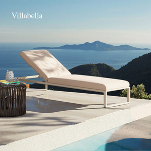 Chaise longue en aluminium, mobilier d'extérieur, mobilier de patio moderne et luxueux, chaise longue de piscine, de plage et de jardin - Product Image 1