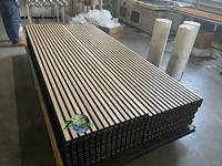 Panneaux muraux acoustiques en bois modernes, insonorisants, à lattes, Akupanel, panneau mural acoustique, décoration artistique