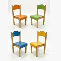 Chaise d'apprentissage pour enfants en bois massif empilable à profil bas, chaise en bois pour la maternelle, pour la maison et le salon