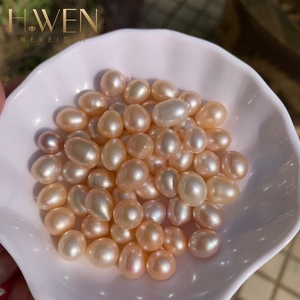 פניני מים מתורבת 2 פנינים מים מתוקים באורז וצורתו תפוחי אדמה בארוק לבן 5-11 מ "מ עבור מחיר מבצע מעטה תכשיטים - Product Image 4