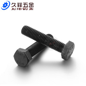 Pernos Hexagonales Jiu Fei Wu Jin M6 M8 M10 M12 M14 Grado 12.9 de Acero Aleado Negro, Totalmente Roscados, Métricos DIN 933 - Product Image 1