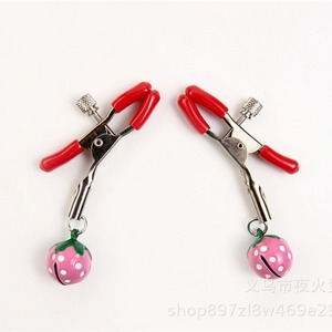 สินค้าสำหรับผู้ใหญ่, ของเล่นทางเพศสำหรับผู้หญิง, ที่หนีบหัวนมรูปทรงสตรอว์เบอร์รี, ของเล่นทางเลือก, ที่หนีบหัวนมโลหะสำหรับผู้หญิง, อุปกรณ์ทรมานแบบ SM - Product Image 2