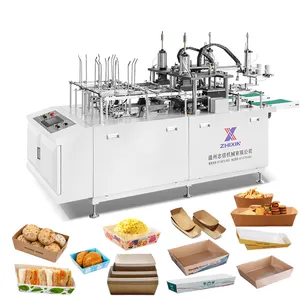 High Speed Automatische Take Away Box Food Container Forming Machines Cake Papier Lade Making Machine