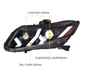 ไฟหน้า LED DR-L สำหรับ Honda Civic ปี 2012-2015 รุ่น AURON 12V ใหม่  แบบ Full LED  6000K 60W  ชุดไฟเดย์ไลท์  สำหรับติดตั้งเพิ่มเติม/อัพเกรด - Product Image 2