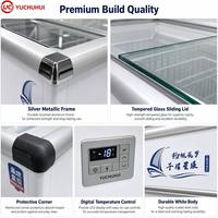 Congélateur Commercial Horizontal à Bas Prix 152L-1000L avec Porte Supérieure, Équipement de Réfrigération