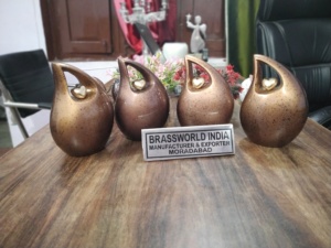 Tear Drop Aluminum Urn <b>Funeral</b> <b>Supplies</b> - Product Image 2