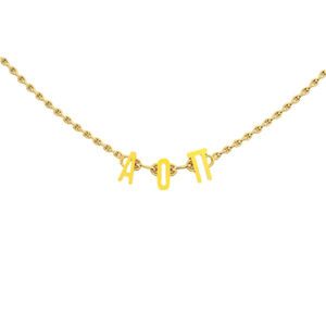 NPC Sorority Gifts Collar de hermandad de mujeres Collar de dijes iniciales Acero inoxidable Pvd Plated Alpha Delta Pi Phoebe Greek - Product Image 3