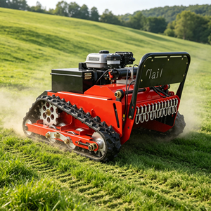 Tondeuse à fléaux RC 550 mm, <span class=keywords><strong>4</strong></span> temps, télécommandée, à essence, mini robot chenillé pour la coupe de l'herbe et des mauvaises herbes sur les pentes de jardin - Product Image 4