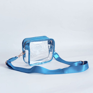 Keymay bas quantité minimale de commande brillant métallique en cuir PU noir vert bleu <span class=keywords><strong>Royal</strong></span> clair téléphone sac à main stade approuvé femmes filles clair stade sac - Product Image 3