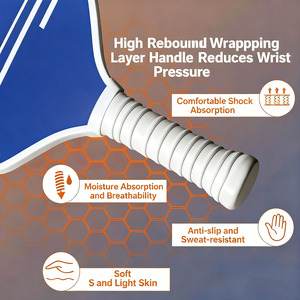 Raqueta de Pádel de Madera de Álamo de 7 Capas con Rayas Verdes, Raqueta Especial para Pádel al Aire Libre - Product Image 5