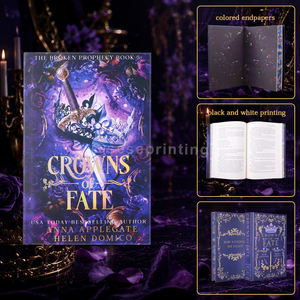 Impresión de Libros de Novelas de Fantasía con Tapa Dura Personalizada, Borde Pulverizado, Cubierta con Corona Morada y Estampado en Lámina, Edición Especial, Fabricante - Product Image 2