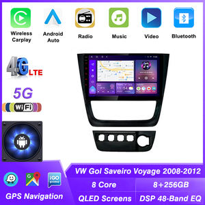 Autorradio 2 Din con Android 14 y CarPlay para VW <span class=keywords><strong>Gol</strong></span> Saveiro Voyage 2008-2012, Unidad Principal Multimedia con Navegación GPS para Coche - Product Image 4