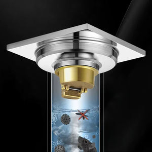 Dispositif <span class=keywords><strong>anti</strong></span>-odeur pour tuyau de vidange de salle de bain, bloqueur d'odeur pour drain de sol, couvercle d'étanchéité, <span class=keywords><strong>clapet</strong></span> <span class=keywords><strong>anti</strong></span>-retour universel - Product Image 2