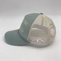 Casquette de baseball en maille brodée 5 panneaux personnalisée YKH Factory pour homme, casquette trucker en velours côtelé pour le cyclisme en hiver