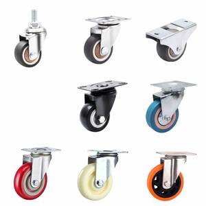 <b>Swivel</b> Wheels 1/2/3/4/5-inch Silent Tpr Soft Rubber Furniture Pulley Plate with Brake Industrial Casters - Product Image 1