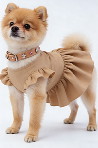 Pflaumenblüten-Nieten PU-Leder Rosa Diamant Haustier-Halsband Prinzessinnen-Stil Kleine und Mittlere Größe Schnallenverschluss Hundehalsband - Product Image 2